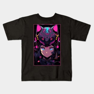 Anime Cat Girl | Quality Anime Design | Chibi Cat Girl Miaw | Manga Anime Art Kids T-Shirt